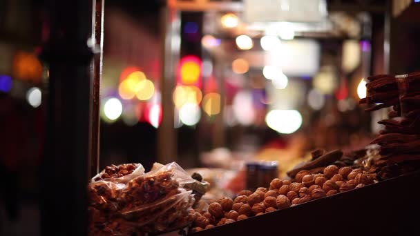 Kryddor Visas Marknaden Dunhuang Kina Stor Stad Sidenvägen — Stockvideo