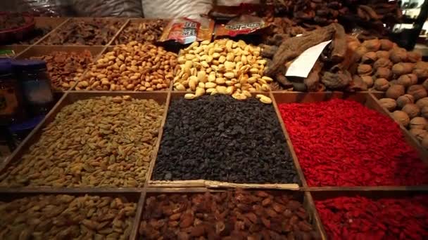 Spices Display Market Dunhuang China Great City Silk Road — Stock Video