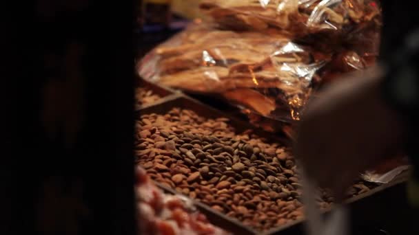 Des Épices Exposées Marché Dunhuang Chine Une Grande Ville Sur — Video