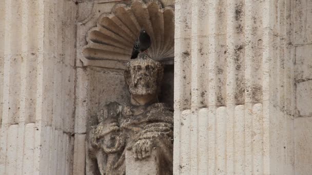 Ciudad Mérida Estatua Santa — Vídeo de stock