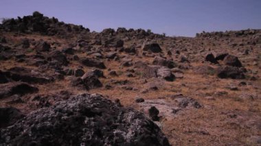 Vahşi kayalar tarlası. Çöl