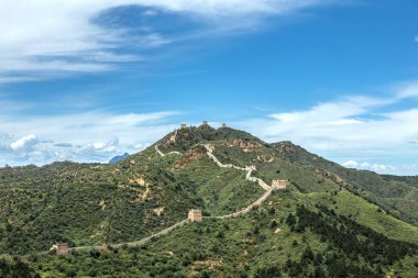 Pekin yakınlarındaki Çin Seddi manzarası.