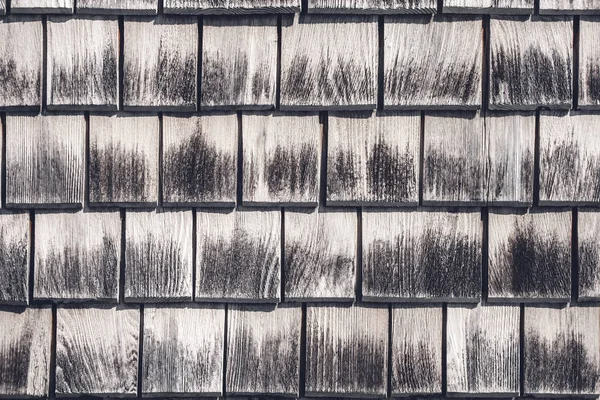 Telhas Madeira Textura Parede Uma Velha Casa Rural — Fotografia de Stock