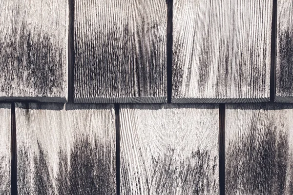 Texture Weathered Wooden Tiles Detail Country House Wall — Stock Photo, Image