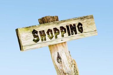 Schild Weiser Hinweis Alışveriş