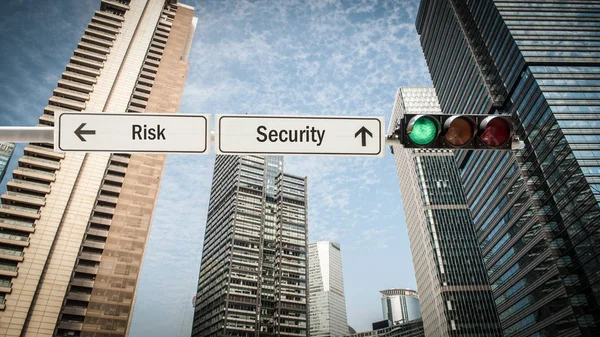 Street Sign Sicurezza Rischio — Foto Stock