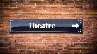 Tiyatro için duvar işareti