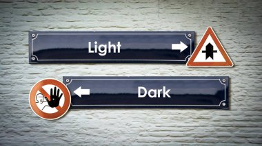 Duvar işareti ışık vs Dark