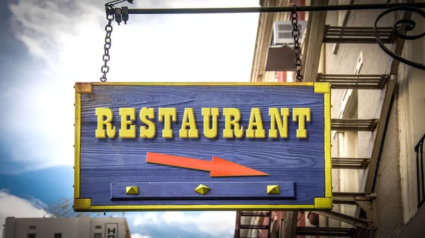 Shop Sign Restaurant — Φωτογραφία Αρχείου