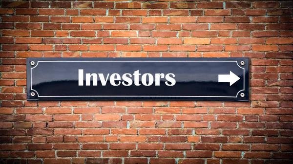 Vägg Tecken Till Investerare — Stockfoto