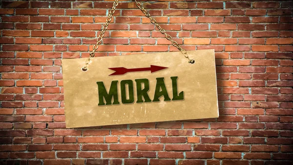 Wall Sign Moral — Stock Photo, Image