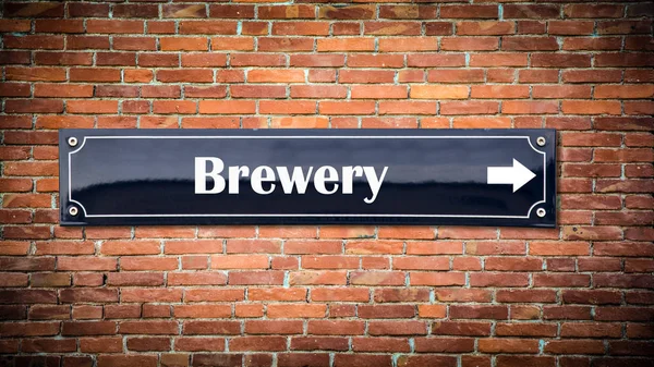 Wall Sign Brewery — Stock Photo, Image