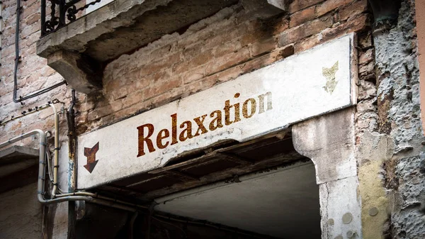Zeď Znaménko Relaxace Stock Fotografie