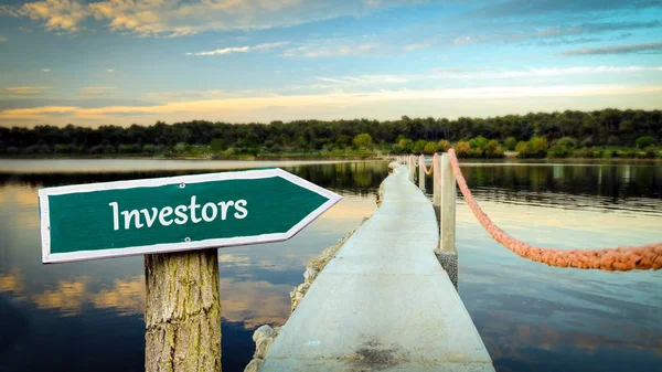 Straßenschild Für Investoren — Stockfoto