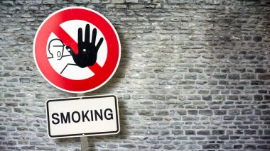 Wall Sign No Smoking clipart