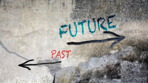 Wall Graffiti Future vs Past