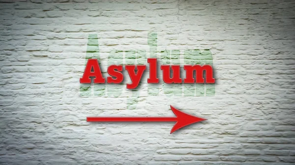 Wall Sign to Asylum