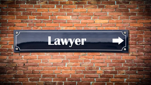 Wandschild Anwalt — Stockfoto