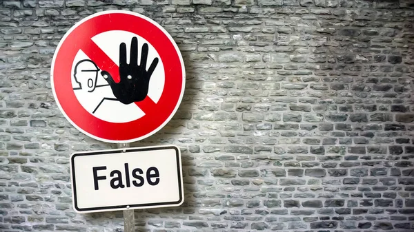 Настінний Знак True False — стокове фото