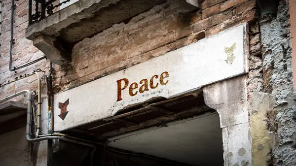 Fali Táblát Béke — Stock Fotó