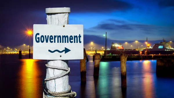 Street Sign Government — Stock Photo, Image