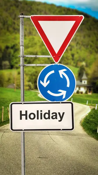 Πινακίδα Για Τις Διακοπές — Φωτογραφία Αρχείου