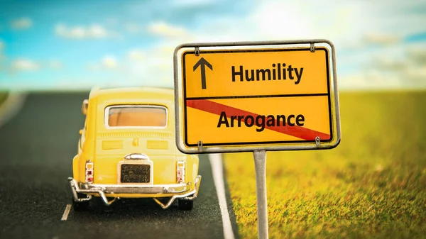 Street Sign Humility — Stock Photo, Image