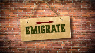 Göç etmek sokak tabelası