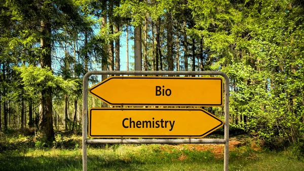 Straßenschild Auf Bio — Stockfoto