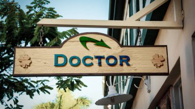 Doktor için sokak tabelası