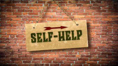 Kendi kendine yardım için sokak tabelası