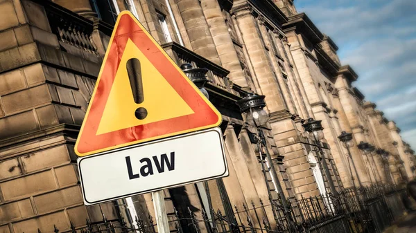 Straatnaambord Aan Wet — Stockfoto