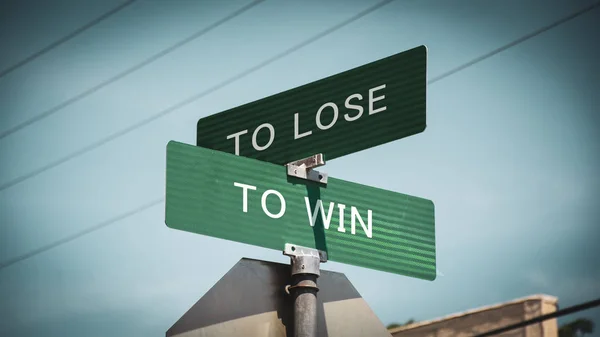 Straßenschild Gewinnen — Stockfoto