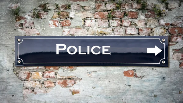 Street Sign Police — Stock Photo, Image