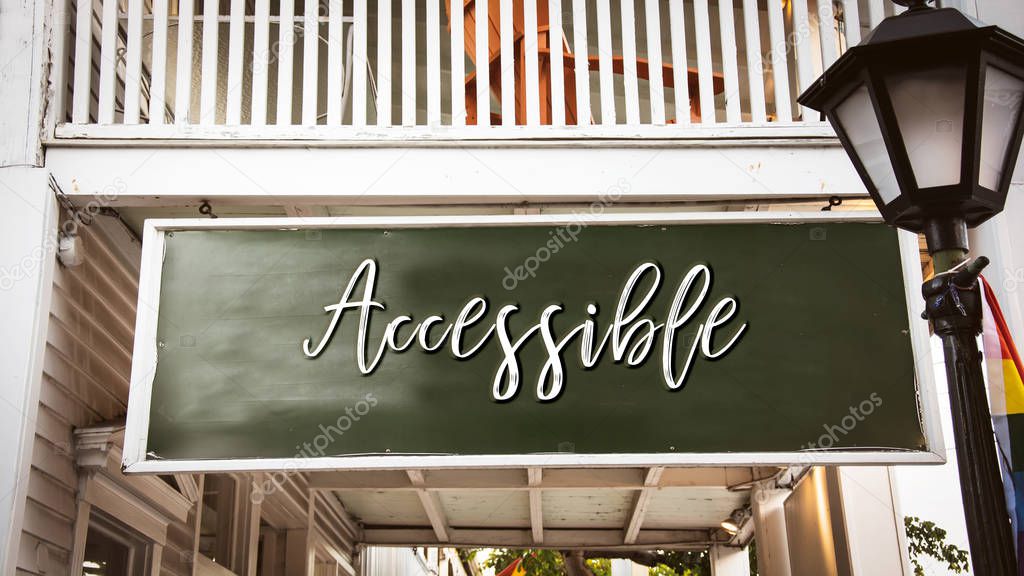 Street Sign to Accessible