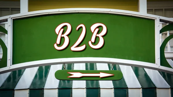 Straßenschild B2B — Stockfoto