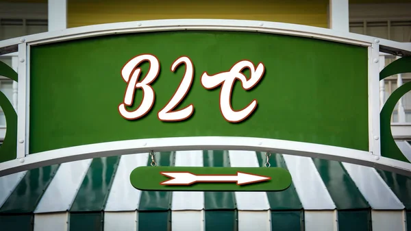 Дорожный Знак B2C — стоковое фото