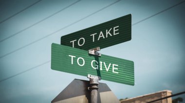 Karşı vermek almak için sokak tabelası