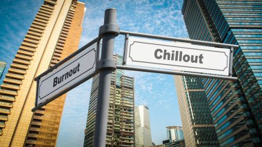 Sokak tabelası Chillout Burnout karşı
