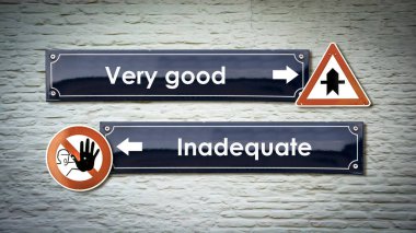 Sokak Işareti çok iyi karşı yetersiz