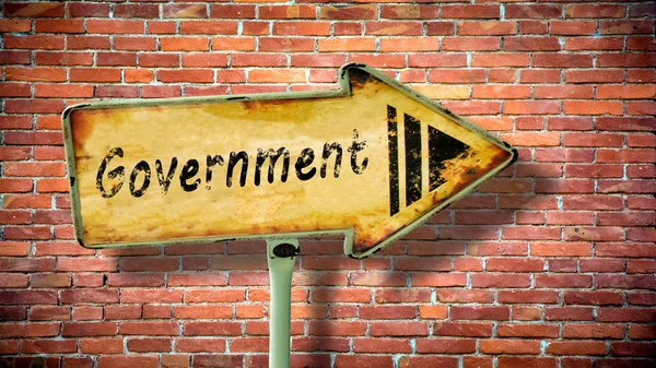 Street Sign Government — Stock Photo, Image