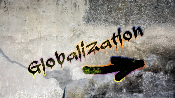 Zeď Graffiti Pro Globalizaci — Stock fotografie