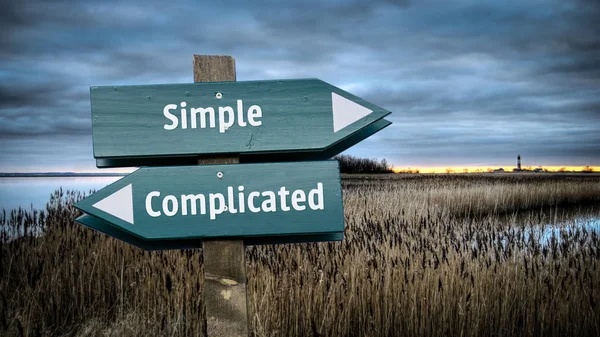 Señal Calle Simple Complicada — Foto de Stock
