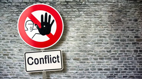 Solución Signos Callejeros Conflicto — Foto de Stock