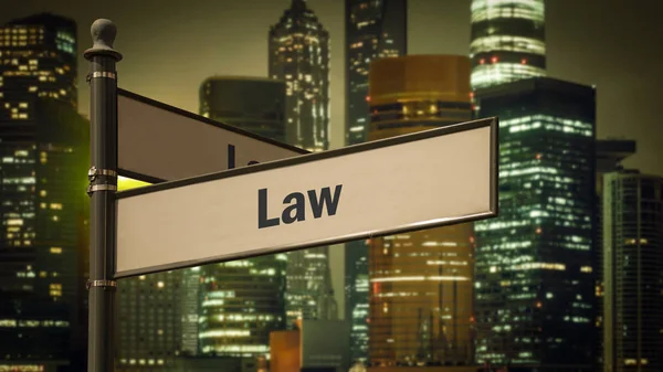 Street Sign Law — Stock Photo, Image
