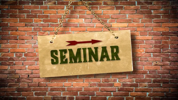 Street Sign Seminar — Stock Photo, Image