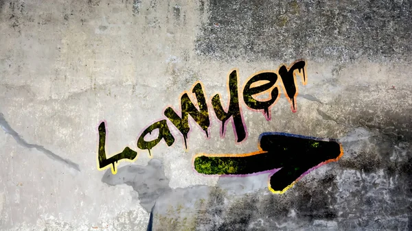 Уличные Граффити Lawyer — стоковое фото