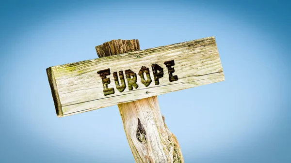 Ulica Znak Europy — Zdjęcie stockowe