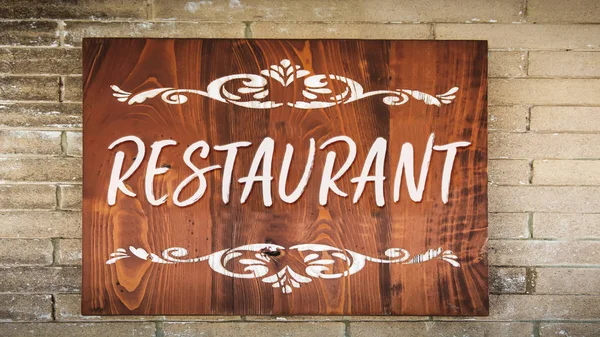 Street Sign Restaurant — Stock Photo, Image