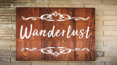 Yolculuk tutkusu için sokak tabelası